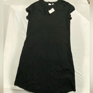 GAP Petite Classic Black Mini T-Shirt Dress